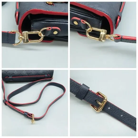 100% Authentic Louis Vuitton Metis Navy Monogram Leather Satchel - Picture 5 of 12